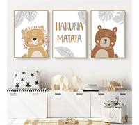 CULASIGN Lot de 3 posters pour chambre d'enfant - Motif animaux de la forêt - Décoration pour chambre de bébé garçon et fille - Format A4 - Sans cadre photo (CDG, 30 x 40 cm)