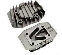 Culasse de compresseur d'air en aluminium - Pièce de rechange en métal durable - Construction double métal précise - 142 x 96 mm - Convient pour une utilisation industrielle en atelier - Gris