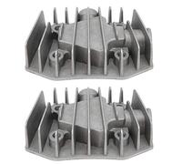 Culasse de compresseur d'air Klanata 2PCS, culasse 4/3 / 5p, culasse en aluminium 48 mm x 72 mm avec couvercle de refroidissement, pour l'entretien et la réparation du compresseur