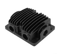 Culasse de compresseur d'air pneumatique avec filetage G1/2", couvercle de refroidissement et bague d'étanchéité, remplacement en aluminium moulé pour compresseurs 550 1500 W (1100-1500 W)