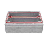 Culasse en Aluminium de Remplacement pour Compresseur D’air, Silencieuse | Couvercle de Refroidissement du Cylindre, Trou de Montage 13mm, Usage Atelier Industriel, Argenté