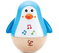 Hape Pingouin Culbuto Musical - Jouet Musical en Bois pour Enfant - Jouet d'Éveil de Motricité pour Bébé dès 6 Mois - Jouet Éducatif - Jeu de Musique Fille et Garçon - Cadeau Naissance