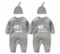 culbutomind We Are Twins Triplets Body pour bébé, gris, 6 mois