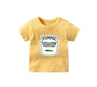 culbutomind Yummz Tomate Ketchup Jaune Moutarde Rouge et Jaune Body Bébé Garçon Twins Bébé Vêtements Twins Bébé Garçons Filles, Jaune-T, 18-24 mois