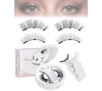 CULEB 1 Paire Faux Cils Magnetique Naturel,Cil Magnetique Réutilisables Applicateur,Aucune Colle,Faux Cils Magnetique Facile à Porter et Enlever avec Coffret Cadeau(CT10-5)