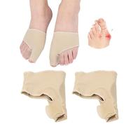 CULEB 1 Paire Hallux Valgus Correcteur,Hallux Valgus Bandage de Protection pour Gros Orteil,Séparateur Orteil Hallux-Valgus avec Coussinets en Silicone pour Amortir Hallux-Valgus,Hammer Toe(Beige)