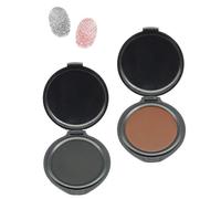 CULEB 2 Pcs Doigts Tampon Encreur,Tampon Encreur D'Empreintes,Pour l'Identification D'Identité, Notarisation(Noir, Rouge)