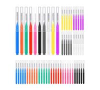 CULEB Lot de 50 Brossettes Interdentaire,Brossette Dentaire Souples pour Appareils Dents,Cure Dent,Bâtonnet de Fil Dentaire pour Nettoyage Interdentaires,Hygiène Bucco-Dentaire(10 Couleurs)