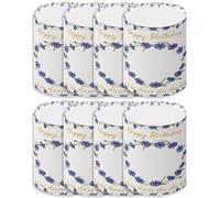CULEB Lot de 8 Photophores,Decoration Anniversaire,Décoration Table Anniversaire Imprimé Avec Une Couronne Violette,aux Garçons Filles Adultes Enfants D'anniversaire,pour Bougies Chauffe-Plat Bougies
