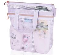 CULEO Cabas de voyage Sac de douche en maille, pliable, étanche, multifonction, à suspendre, pour le camping, les articles de toilette, le spa et les voyages (blanc)