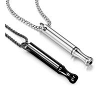 CULEO Colliers et pendentifs fantaisie prix mini,Collier de décompression de pleine conscience en acier inoxydable, 2 pièces, bijoux d'ajustement de méditation