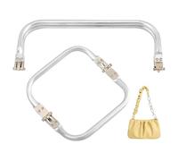 CULEO Création de sacs à main Ensemble de 2 cadres de sac, poignée en métal 200 * 90 * 20 mm pour portefeuille, fermeture de cadre de sac en forme de U, aluminium, charnière intérieure