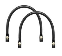 CULEO Création de sacs à main Lot de 2 anse pour sac à main poignées de sac en cuir synthétique sangles d'épaule de rechange pour sac à main sangles d'épaule détachables avec boucle (noir)