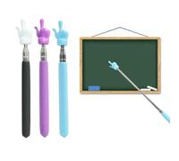 CULEO Pointeurs laser,Pointeur rétractable pour enseignant en 3 pièces pour salle de classe, pointeur à main rétractable pour enseignants de maternelle et d'école primaire