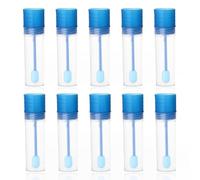 CULEO Récipients de prélèvement d'échantillons,Lot de 10 gobelets à selles en plastique avec bouchon à vis et cuillère pour prélèvement d'échantillons, 20 ml