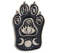 CULER Gothique Magique De Patte De Chat Broche émail Broche Sorcière Empreintes Moon Star Manteau Patriotisme épinglettes Badges Cadeaux De Noël