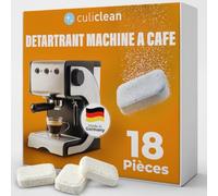 culiclean Pastille Detartrante Machine a Cafe - Detartrant Machine a Cafe Puissant - Pastille Détartrage Universelle pour Cafetière et Appareil Électroménager - Lot de 18