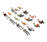 CulinaBlend Lot de 50 figurines assises à l'échelle 1:32 - Modèle Peoplee Track peint - Accessoires miniatures peints pour construction ferroviaire