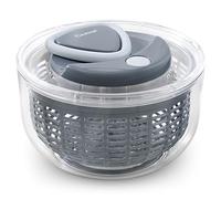 Culinare Essoreuse à salade, petite essoreuse à salade avec base antidérapante, design compact, idéal pour 1 à 2 portions, bouton de frein pour libérer plus d'eau, 21 cm, sans BPA