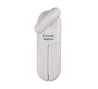 Culinare C10005 Magican Ouvre-Boîte Manuel, Blanc, Poignée Antidérapante et Bouton Tournant Ergonomique pour Seniors, Droitiers ou Gauchers, Plastique/Acier inoxydable