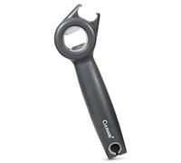 Culinare Ouvre-tout 5 en 1, Ouvre Bocaux, Boîtes de Conserve, Bouteilles, Anneaux et Capsules à Vis Avec un Seul Outil, Plastique/Acier Inoxydable/gris