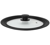 culinario - Couvercle universel en verre - trou vapeur et contour en silicone - anti-éclaboussures - pour diamètre : 24/26/28