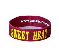 Culinary ID Bands Étiquette de bouteille en silicone, impression « Sweet Heat », compatible avec les shaker et bouteilles compressibles de 473,6 à 680,4 g, bande d'identification alimentaire durable