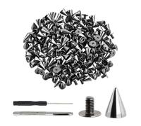 Culinavog 100 Pièces 7 x 10 mm Rivet Cône Punk, Rivets en Métal Bullet Stud Spike Punk, Bullet Stud Spike Clous à Pointes, Métal Clous Spike Stud Vêtement Sac Ceinture Décoration