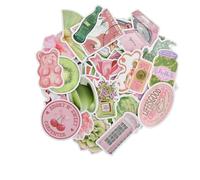 Culinavog 100 Pièces Autocollants Décoratifs, Imperméables D'autocollants pour Scrapbooking, Autocollants en Vinyle Esthétiques pour Étuis de Voyage, Bureau, Ordinateur Portable, Porte-fenêtre, Cartes