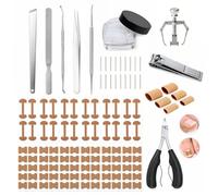 Culinavog 128 Pcs Kit Correction Ongle Incarné Professionnel | Kit complet soin des pieds avec pince, lime et patchs redresseurs pour soulager la douleur.