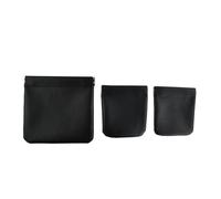 Culinavog 3 pièces petit porte monnaie homme, mini porte monnaie en Cuir, Porte Monnaie, Étui pour cartes de crédit,Sac de Rangement d’Écouteur avec Ouvertures d'Encliquetage pour homme et femme(Noir)