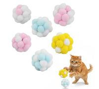 Culinavog 6 Pièces Balle Chat Boules, Cat Balls Kitten Chasing Toys, Jouets de Chat Interactifs, Cloche Peluche Douce Boule pour Intérieur Extérieur, Animal Compagnie(Couleur Aléatoire)