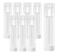 Culinavog 8 Pcs 50ml Airless Flacon Pompe Vide, Distributeurs de Crème, Vacuum Contenant Cosmetique, Rechargeables sans Air, Distributeurs de Crème Airless, pour Essence Lotion Tonique