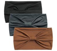 Culinavog Bandeaux de Sport Élastiques, 3 Pieces Bandeaux Élastiques Antidérapants pour Filles, Sport Course Headband Confortable pour Femme, Sport Course Headband pour Football, Yoga (Multicolore)