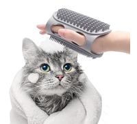 Culinavog Brosse a Chien, Brosse de Bain en Silicone avec Poignée Réglable, Facile à nettoyer, Peigne de Toilettage de Chien pour Massage, Brush Silicone pour Animaux, Chat (Gris, 29.6 × 12.6 cm)