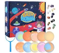 Culinavog Lot de 10 Bombe de Bain, boules de sel de bain parfumées, fait à la main Sel de Bain aux Huiles Essentielles Naturelles, Boule de Bain pour Des Bains Bouillonnants Spa Cadeau Femme Enfants