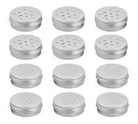 Culinavog Lot de 12 Boîte de Dressage à l’Odeur - Kit entraînement Nez Chien, Boîtes à Parfum en Aluminium pour Activités de Reniflement, Détection d’odeurs et Stockage Aromatique (Argenté)