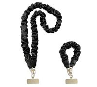 Culinavog Lot De 2 Cordon Telephone Portable - Laniere Telephone Portable Et Bandeau De Poignet, Bandouliere Telephone Portable Avec 2 Patchs Compatible Avec Iphone, Samsung Et Autres (Noir)