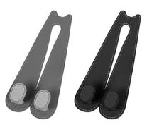 Culinavog Lot de 2 cuir double crochet, crochets dossier de siège de voiture, crochets de rangement dossier de siège, crochets sac à main pour appui-tête de voiture pour sacs de courses vêtements