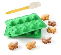 Culinavog Lot de 2 moules à chocolat en silicone, Grenouille Moules à Chocolat en Silicone, outils de moules pour grenouilles en chocolat, Gâteau Moule De Cuisson pour décoration de gelée, savon