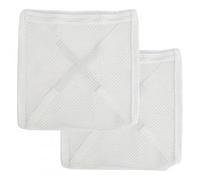 Culinavog Lot de 2 Sac à Linge avec Fermeture Éclair pour Chaussures, Filet Linge Machine à Laver, 40 × 40 cm, Léger et portable, Réutilisable, Sac de Lavage Rangement pour Vêtements, Baskets, Blanc