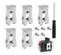 Culinavog Lot de 5 crochets de ceinture de rechange en acier inoxydable avec vis, Compatible avec Bosch 18V Outils Sans Fil DDB180 DDS181 HDS181 IDS181 DDB181 IDH182-01L