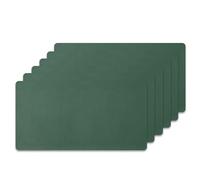 Culinavog Lot de 6 Sets de Table en Cuir PU, Dessous Verre Lavable Double Face Bicolore, Set de Table Rectangulaire Résistant à la Chaleur Imperméables, Convient pour la Cuisine, Le Restaurant