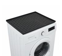 Culinavog Tapis Machine a Laver, Coussin de Machine à Laver Antidérapant, Protection de Sol avec Bords Surélevés de 2,3 cm, Pis de Protection Antidérapant pour Buanderie, Cuisine, Bains 60x60CM (Noir)