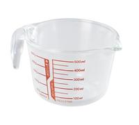 Culinavog Tasse doseuse en verre, Verre gradué avec Poignée, Transparent Classic Broc mesureur, Verre borosilicate Tasse de mesure Cuisine Bar, fête, vin, cocktail, boisson, lait, café Tasse à lait