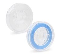 Culinavog Transparent Fil pour Bracelet, Lot de 2 Rouleaux de Fil Élastique de 0,8 mm, Transparent Élastique pour Bracelet pour la Fabrication de Bijoux DIY, Collier, Artisanat (Blanc, Bleu)