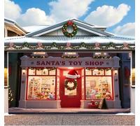 CulineformX Décorations de couverture de porte de Garage de noël, grande bannière de copain de noël de Garage, bannière d'arrière-plan de magasin d'atelier du père