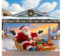 CulineformX Décorations de couverture de porte de Garage de noël, grande bannière de copain de noël de Garage, bannière d'arrière-plan de magasin d'atelier du père
