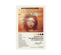 CULION Lauryn Hill Poster The Miseducation of Lauryn Hill - Couverture de l'album de musique signée limitée - Impression sur toile - Décoration murale pour salon, chambre à coucher - Style sans cadre