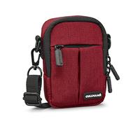 Cullmann 90222 MALAGA Compact 300 rouge sac caméra étui pour appareil photo compact hydrofuge Rip-Stop polyester avec revêtement PU sangle de transport poche avant passant de ceinture